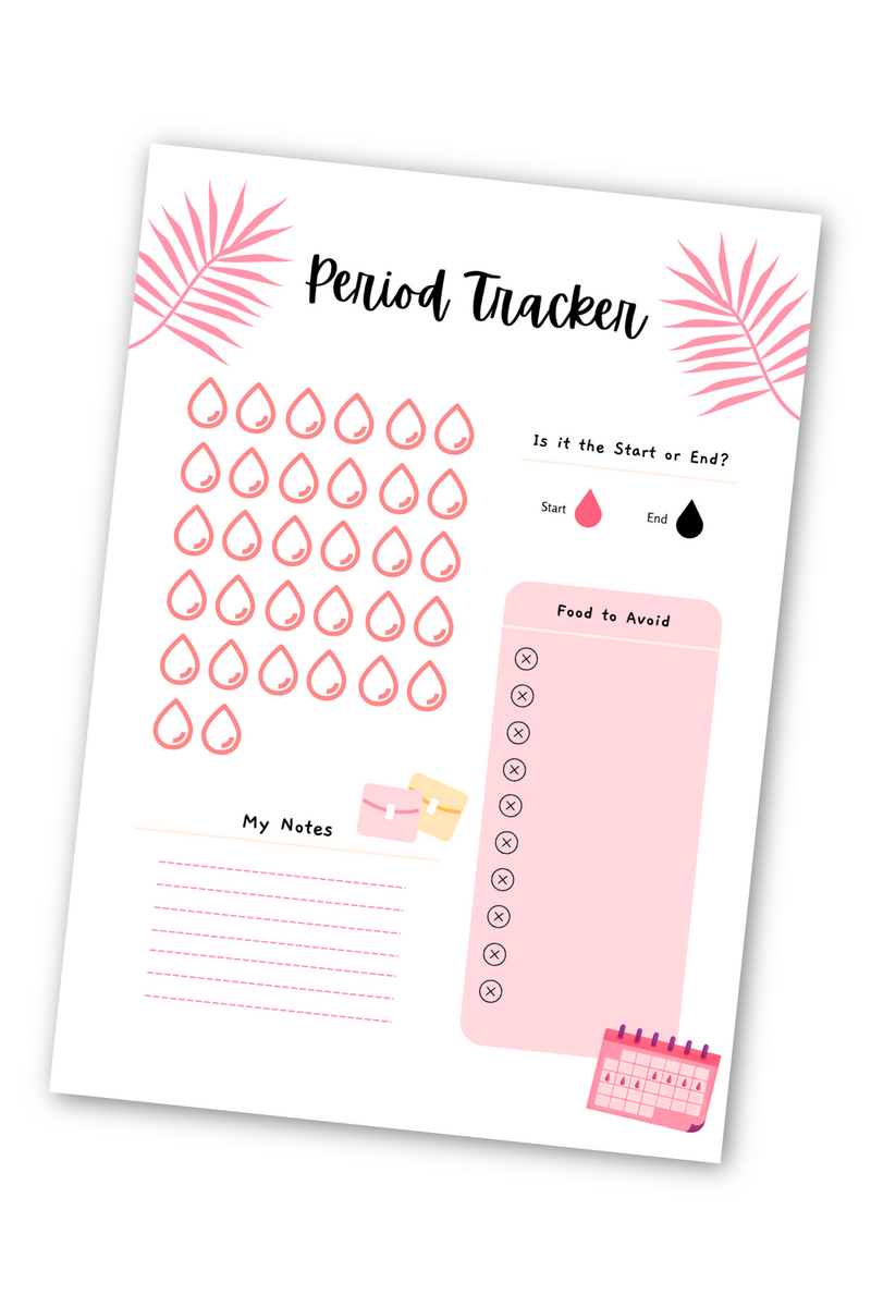 Editable Period Tracker Canva – Chasing Foxes Shop for Cute Period Tracker Printable Free