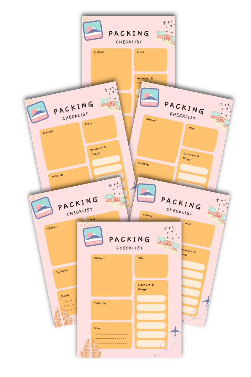 Travel Packing Checklists – Chasing Foxes Shop