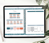 Another image of the iPad on the desktop with a houseplant right by it. The digital bullet journal is opened up to a page for the Index section.