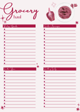 Vintage Grocery list (2 Pages)