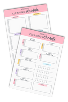 Editable Weekly and Monthly Cleaning Schedule {Canva}