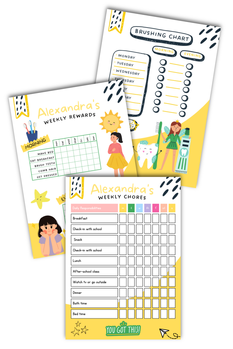 Editable Chore Chart for Children {Canva} – Chasing Foxes Shop