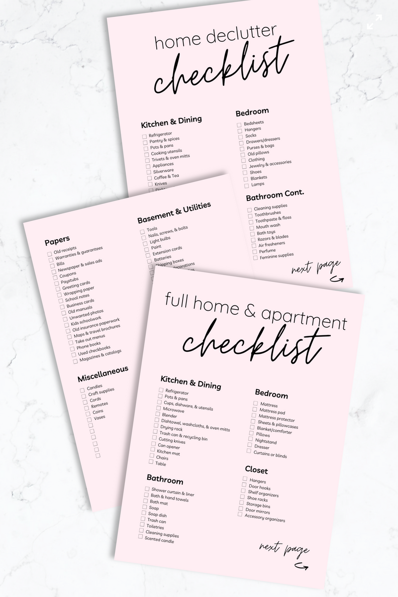 Home Decor & Declutter Checklists – Chasing Foxes Shop