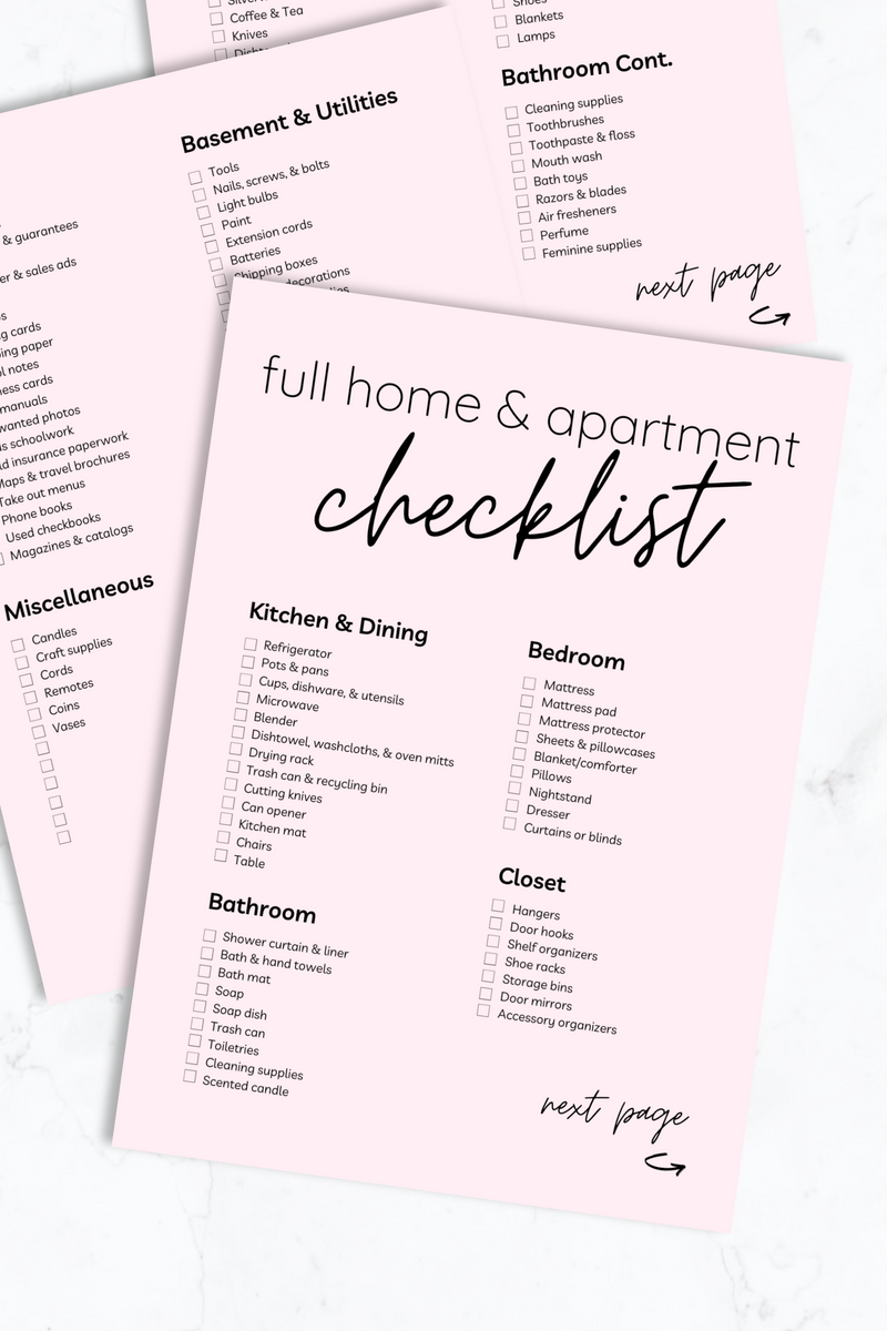 Home Decor & Declutter Checklists – Chasing Foxes Shop